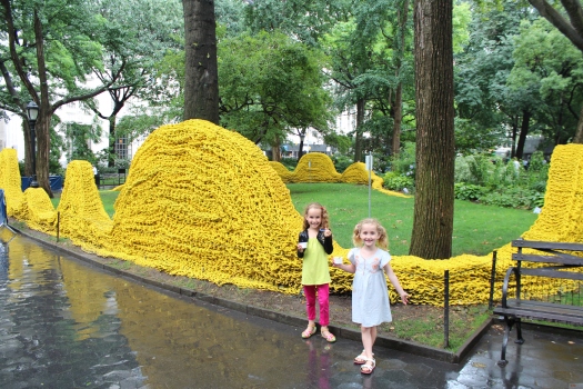 Checking out the installations in Madison Square Park.